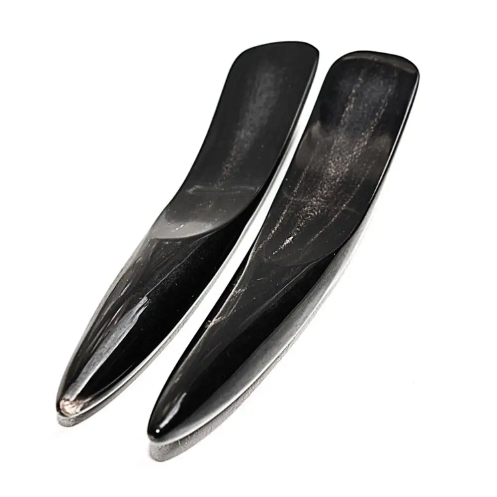 

Black Buffalo Horn Gua Sha Board SPA Relaxation Meridian Massage Stick Handhold Natural Horn Scraping Tool Beauty Salon