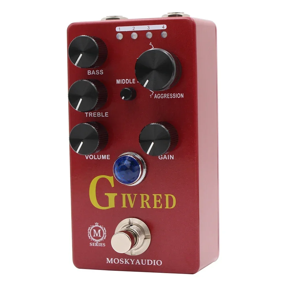 Mosky G IV RED Distortion/Overdrive/Preamp Pedal True Bypass,Effect Pedal for Electric Guitar