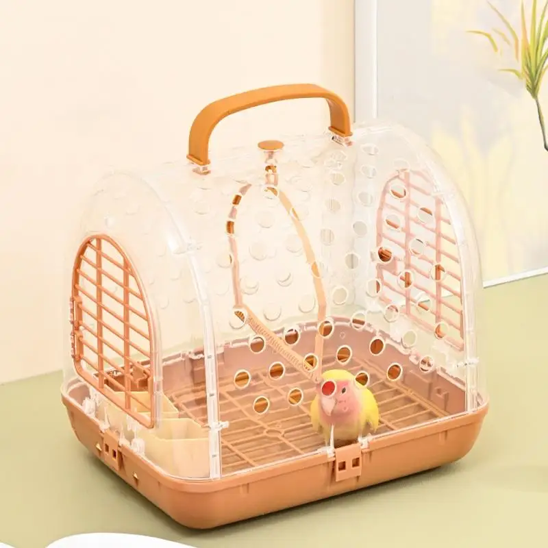 Parrot Travel Bag Cockatiel Tiger Skin Peony Crossbody Shoulder Bag Bird Carry-out Bird Walk Portable Travel Cage