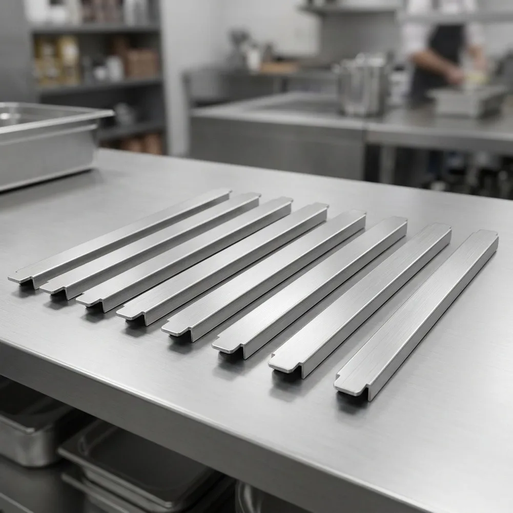 8 Pieces Stainless Steel Adapter Bars for Food for service Dividers Fit Standard 12-Inch Steam Table and for hotel Pans