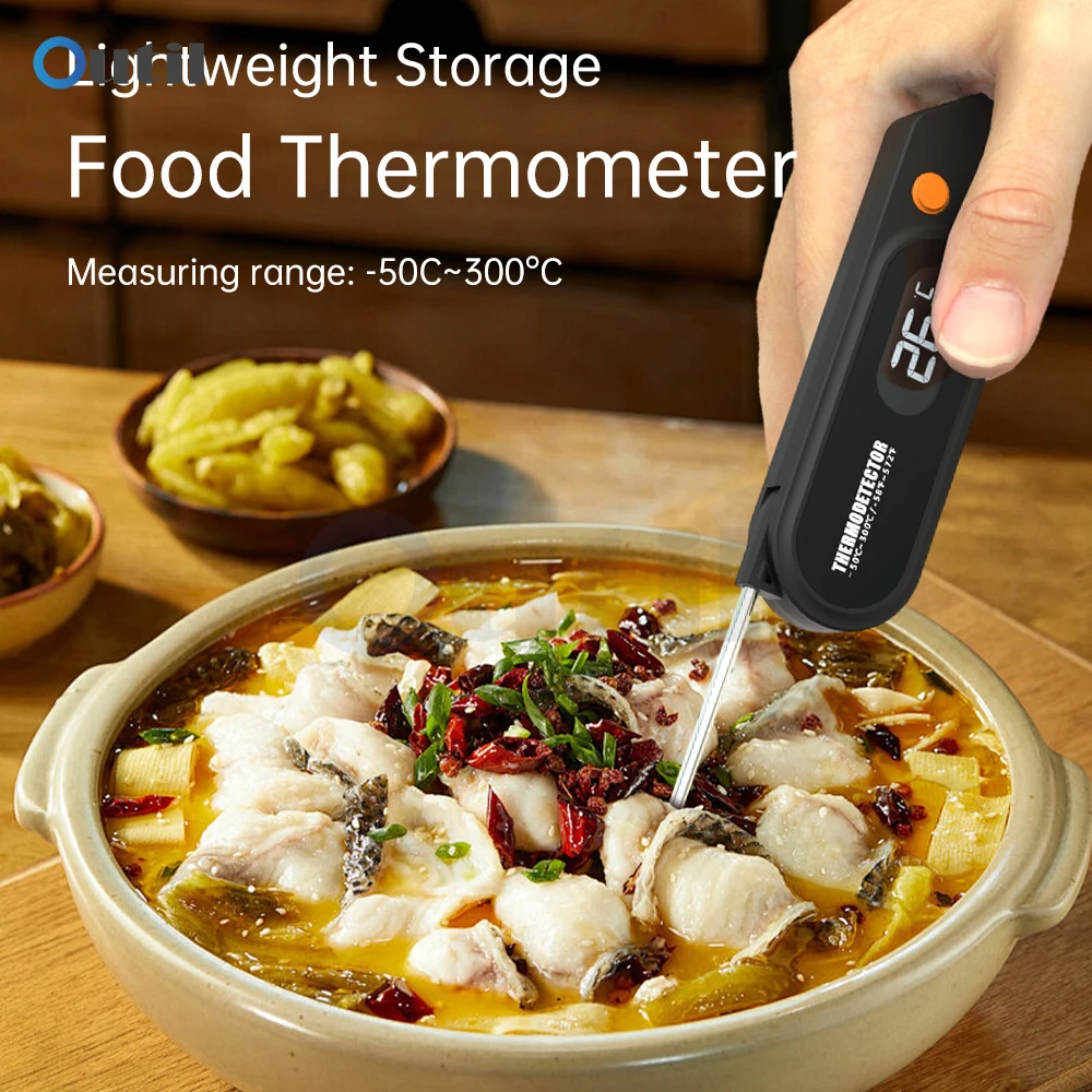 Termometer daging Digital, pembacaan instan termometer daging Digital -50 ~ 300 ℃ dengan Probe makanan termometer untuk memasak memanggang YS108