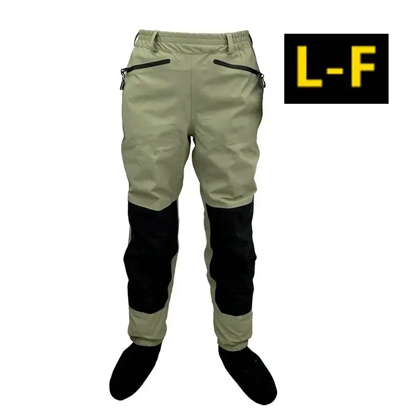 3-lagige, atmungsaktive, wasserdichte Wathose zum Fliegenfischen an der Taille, Strumpffüße, hohe Hose, Wathose, langlebige Entenjagd-Wathose