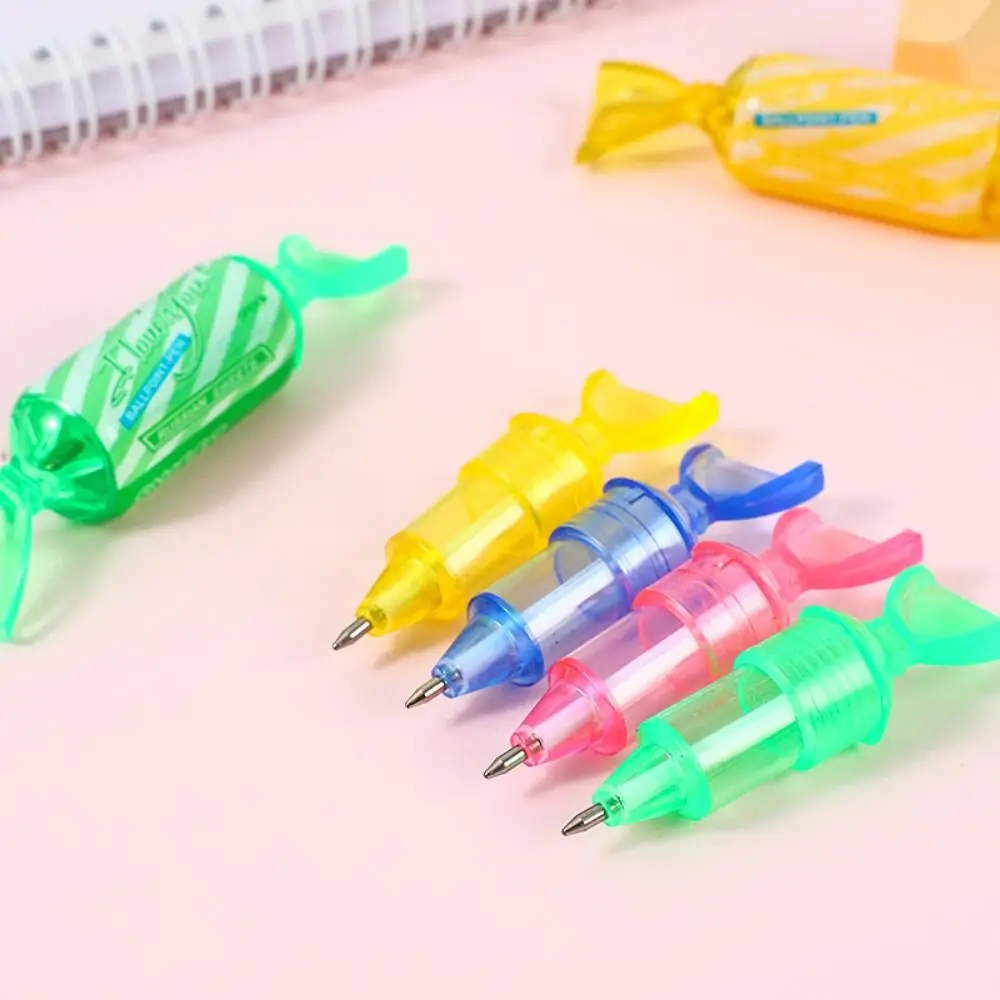 1/4Pcs New Colored Ballpoint Pen Candies Creative Small Oil Pen Exquisite Writing Supplies School