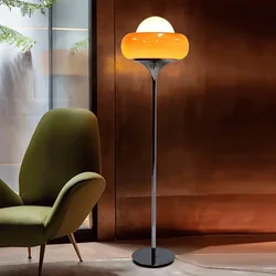 Nordic Vintage Guzzini Floor Light Bauhaus Lamp Bedroom Bedside Living Room Vintage Yellow Cream Egg Tarts Lamparas De Pie Lamp