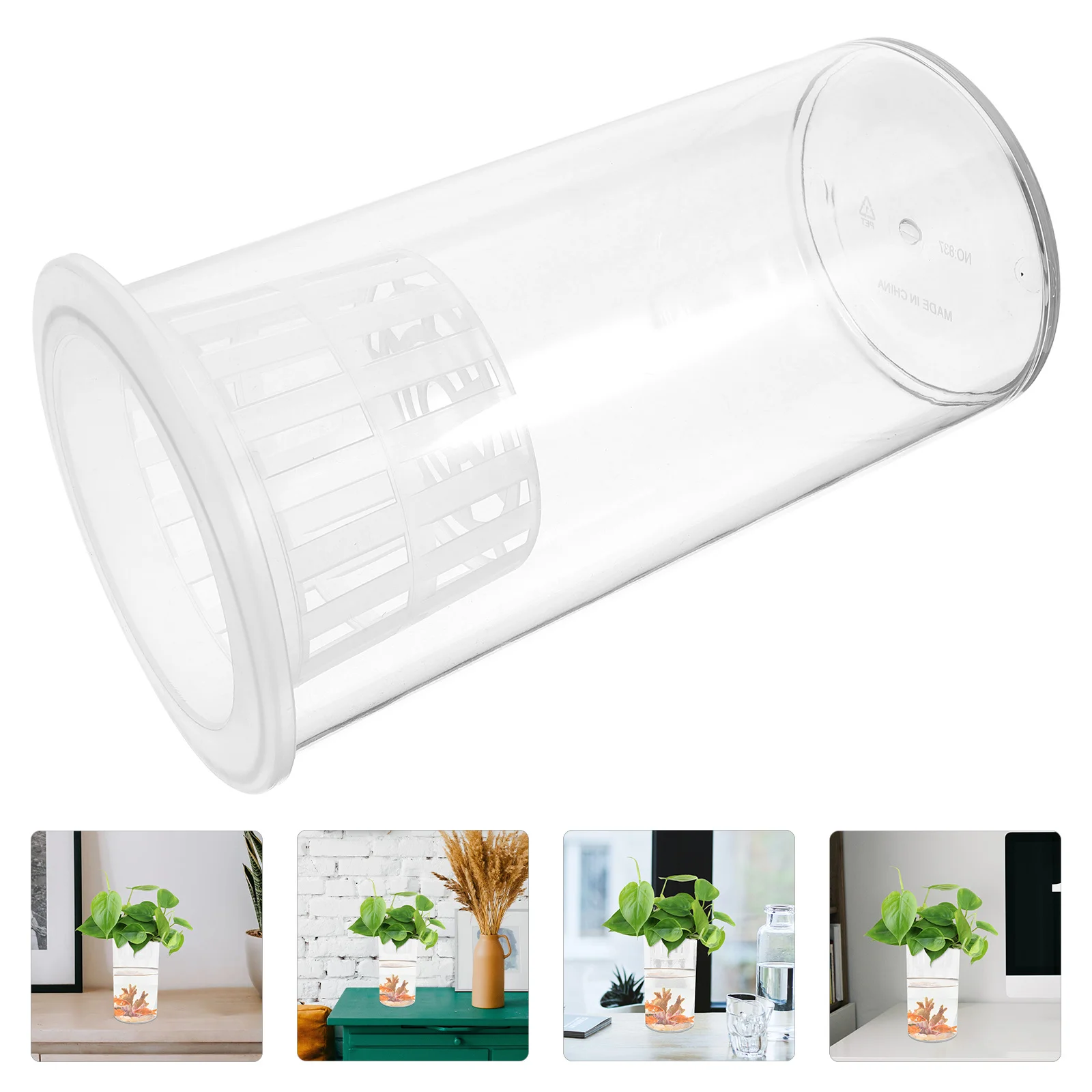 

Compact Transparent Plastic Desktop Aquarium Creative Decorative Fish Tank for Office Living Room Small Tabletop Aquarium