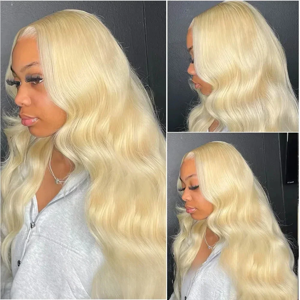 613 Lace Front Wig Human Hair 13x6 Transparent 180% Density Blonde HD Lace Frontal Wig Body Wave Lace Front Wigs Blonde Wig