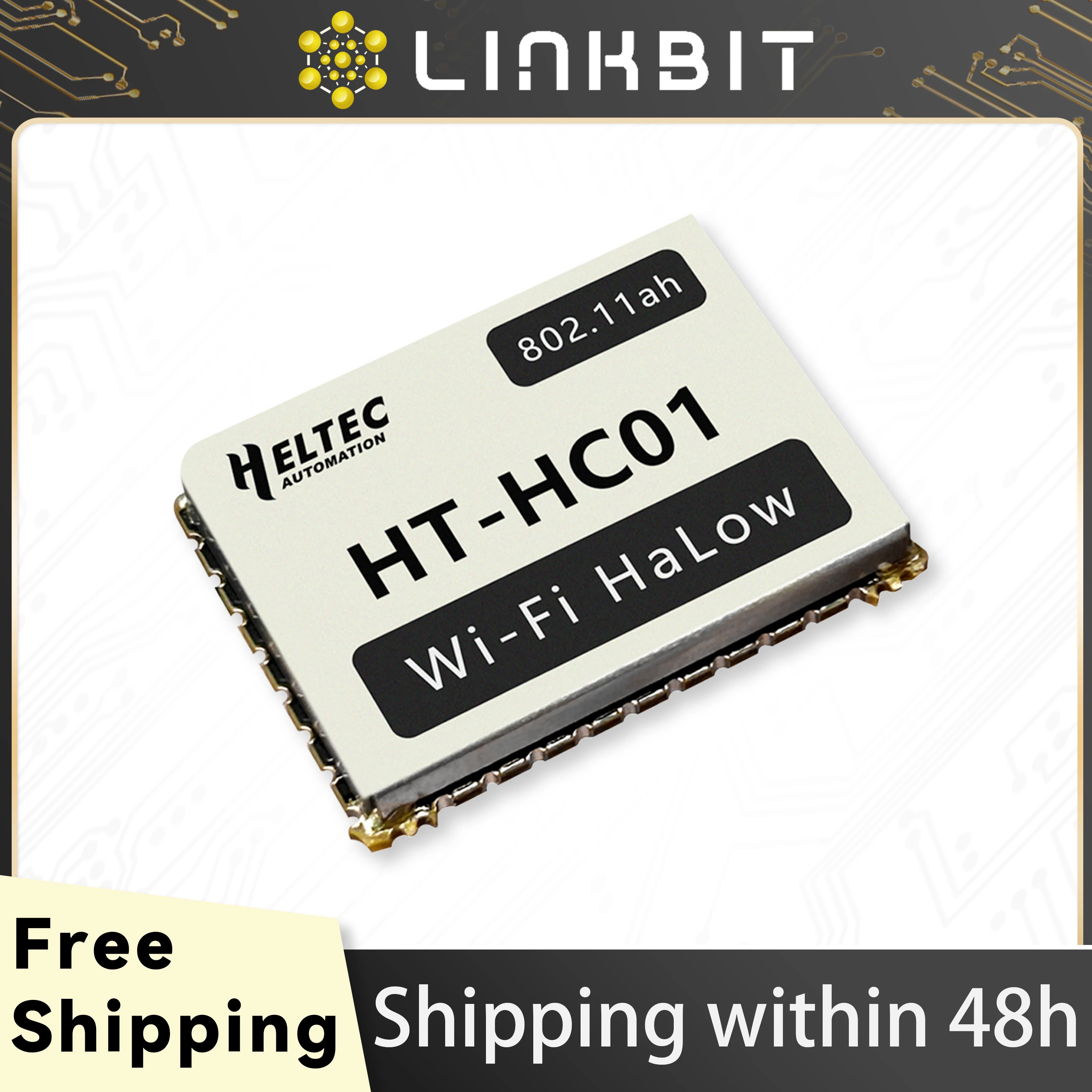 Heltec Wi-Fi HaLow Module HT HC01 Long Range High-Speed Data Transfer Sub 1GHz Dual Band 24GHz Wi-Fi MESH IoT Wireless Access