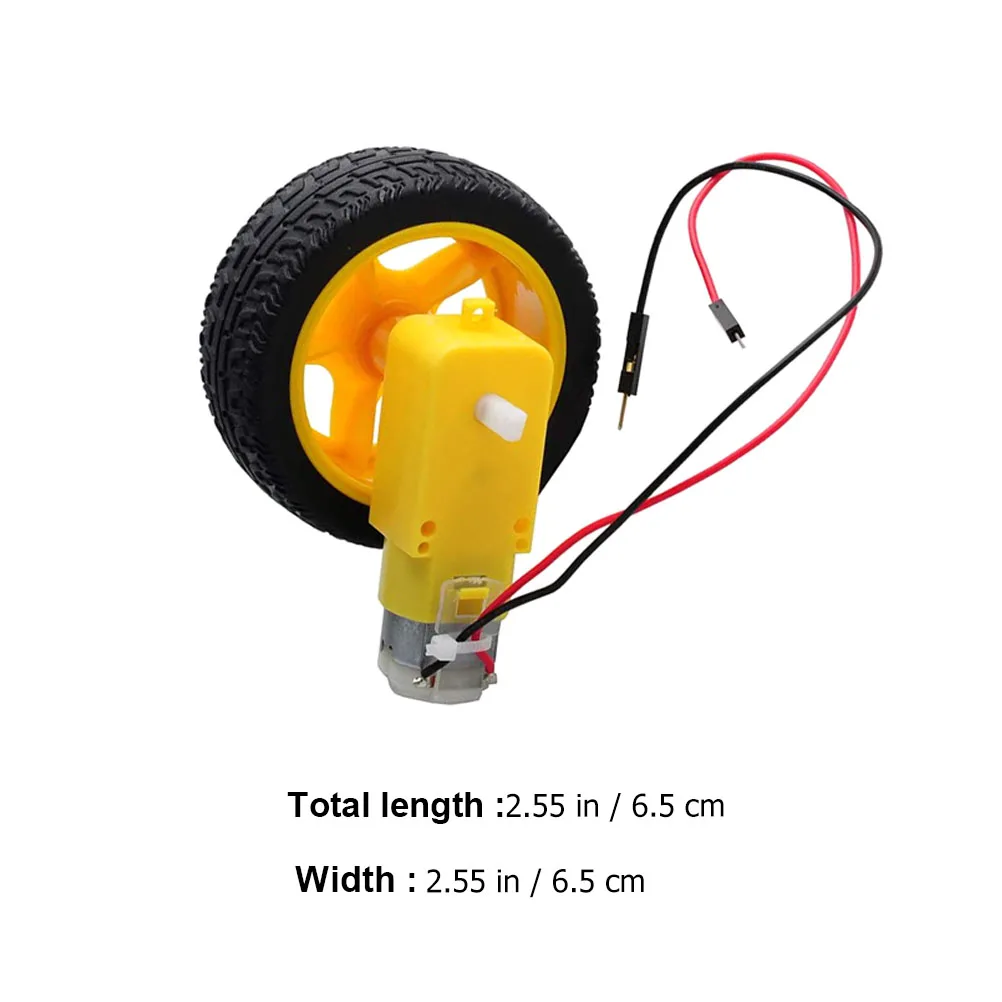 1 set Motoriduttore 3V-6V Piccolo Doppio Albero Giallo per Robot Fai da Te Auto Giocattoli Serrature Elettroniche Strumenti Attrezzature Medicinali