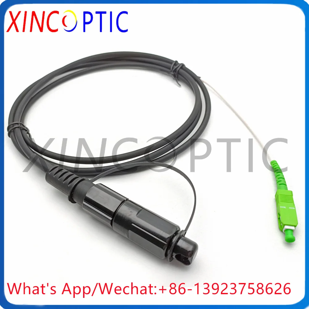 

10Pcs IP67 Waterproof Mini SCAPC 1M 2M 5.0mm Black Cable to SC/APC OptiTap Outdoor Fiber Optic Cable Connector