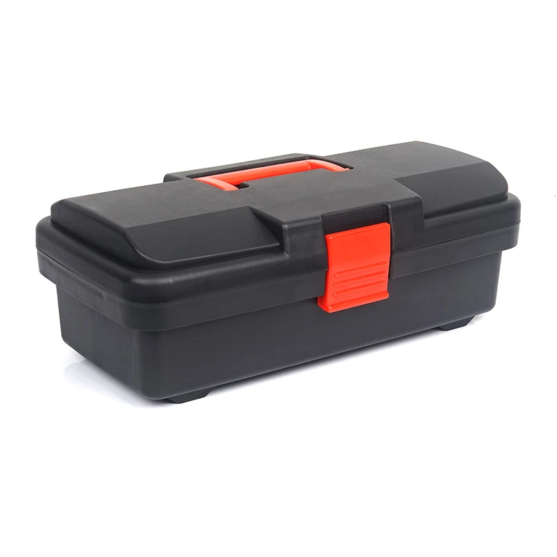 15-Inch Plastic Toolbox, Heavy-Duty Storage Case for Tools & Hardware, Durable Plastic Construction