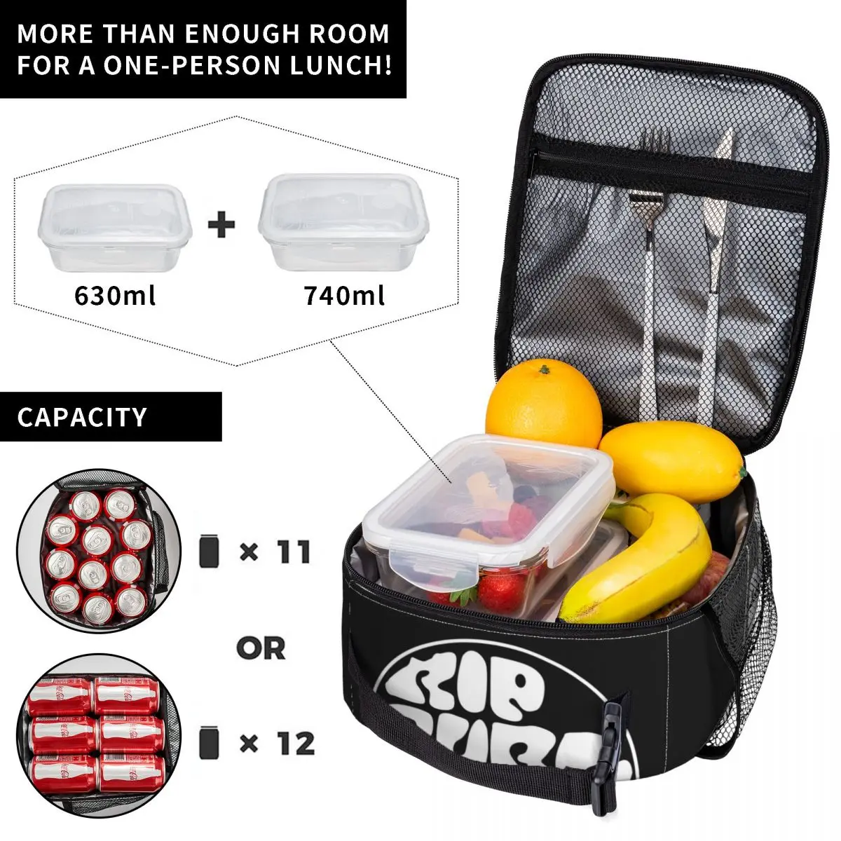 

Best Selling Rip Curl Wet Suits Insulated Lunch Bag for Women Picnic Storage Food Boxes Portable Cooler Thermal Lunch Box Tote