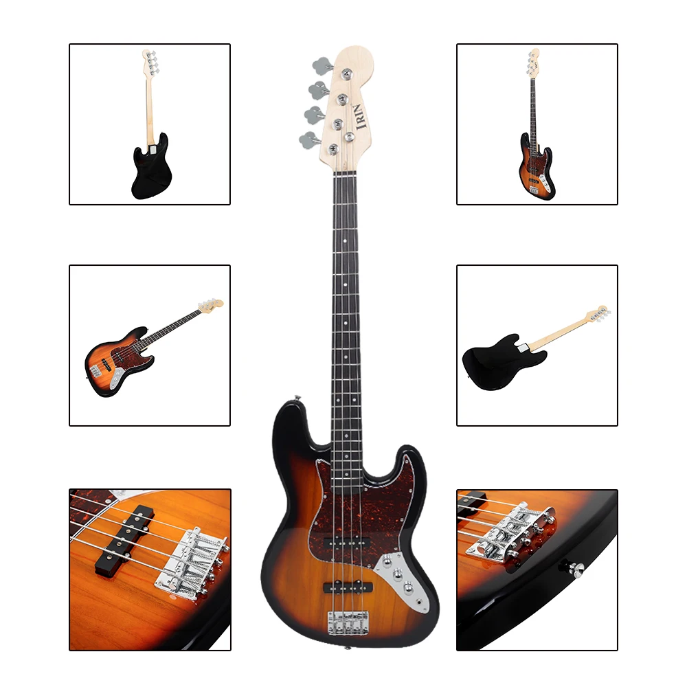 IRIN 4 Strings Electric Bass Guitar A Must Have Plucked Instrument for Modern Music Jazz Bands Electric Bass Guitar with Parts