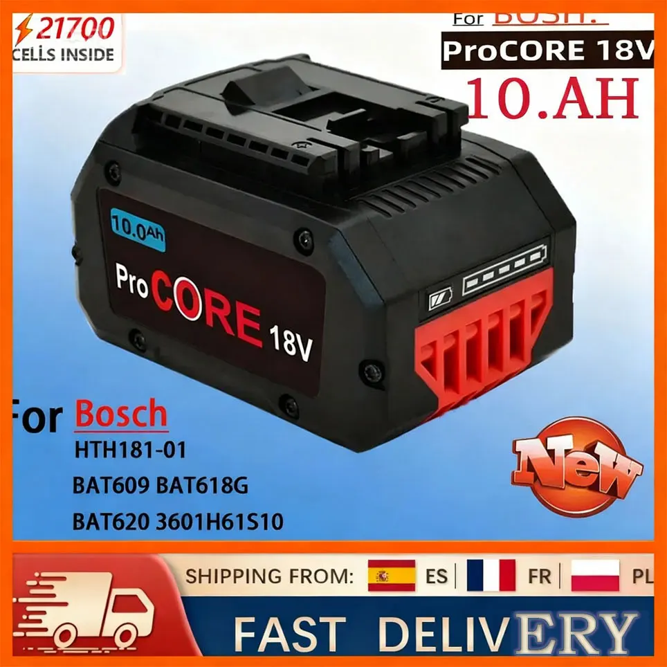 Pour Bosch 18V 10.0AH outil sans fil professionnel BAT609 BAT618 GBA18V80 21700 batterie ProCORE batterie de remplacement