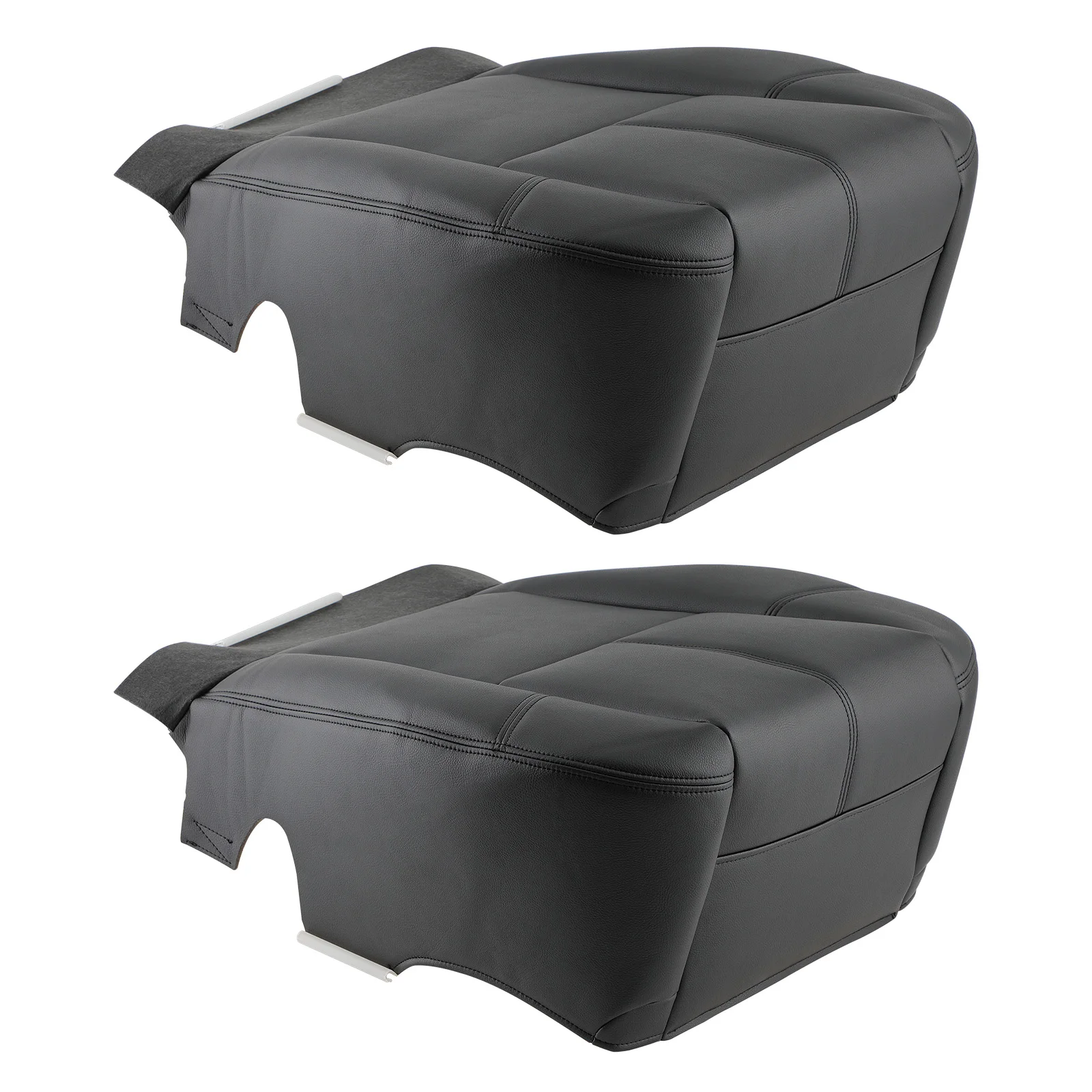 Left & Right Leather Lower Seat Cushion Cover For Chevy Silverado 1500 2007-2013