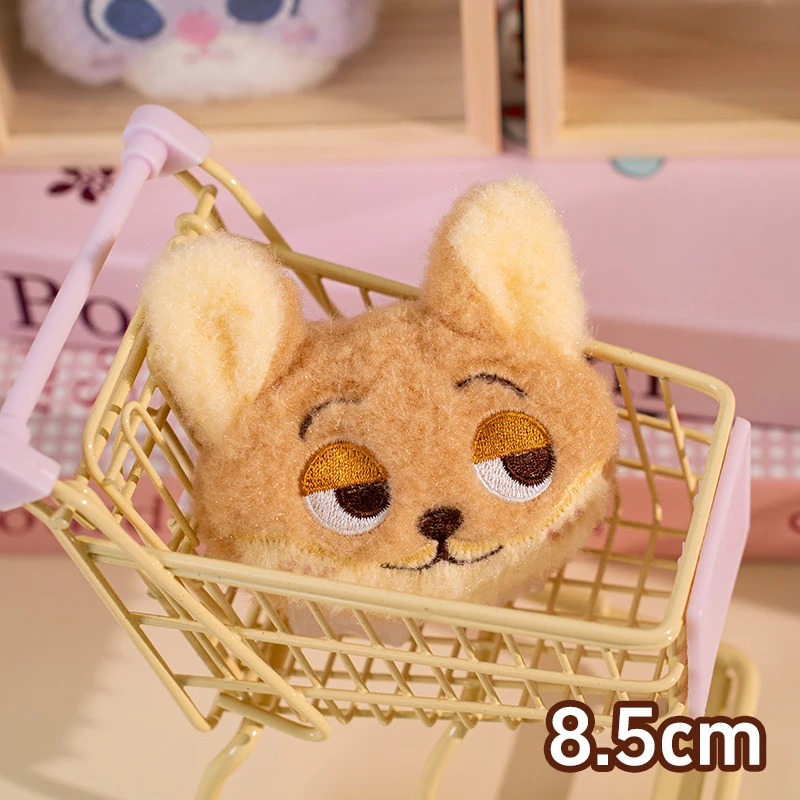 かわいいぬいぐるみキーホルダー ブローチ ジュディ 学生バッグチャーム アクセサリー ソフトトイキーリング 毛皮のような動物デザイン