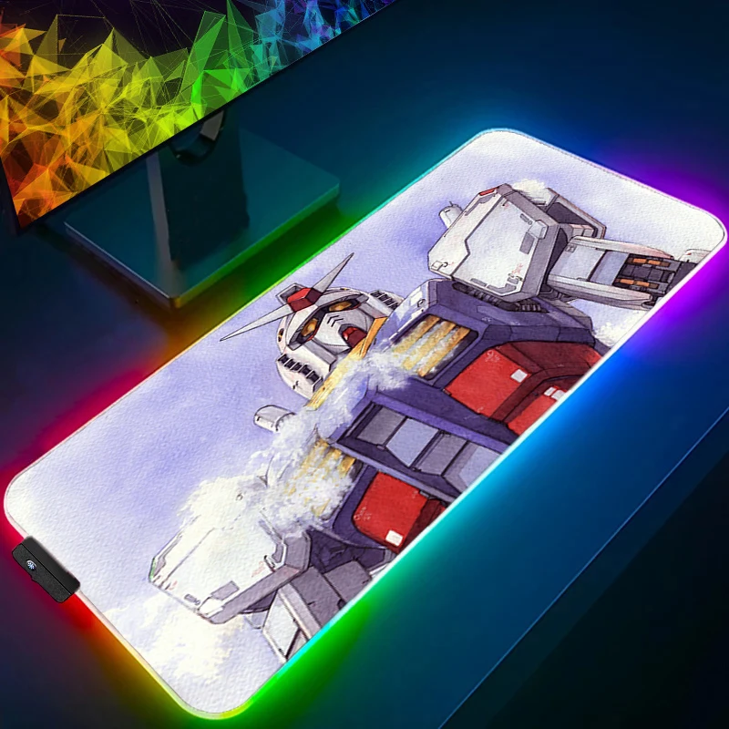 

LED Exquisite Mouse Pad Keyboard RGB Mouse Mat Mousepad Mechanical Warrior RX-78-2 G-gundam Keyboards Gamers Backlight Desk Mat