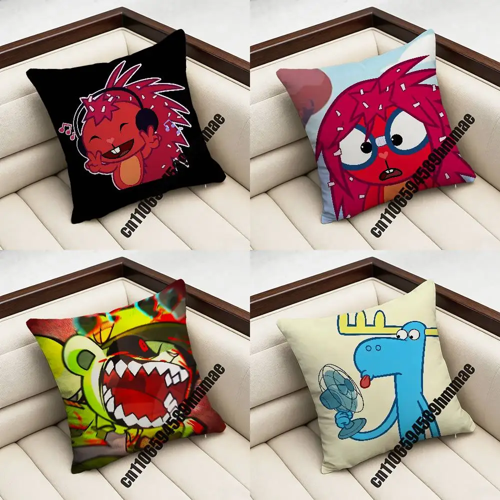 

For lumpy Cuddles Flaky Flippy H-Happy Tree Friends Throw Pillow Case Sham 45x45cm 35x35cm Square Home Pillowcase Cushion Cover