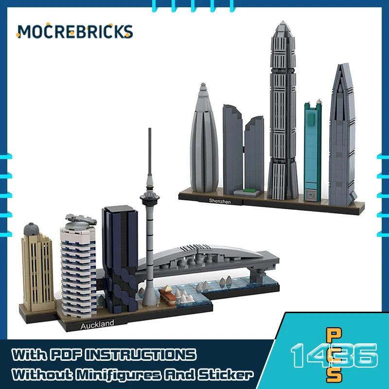 MOC コレクションシリーズ有名なスカイラインビルディングブロックレンガ街路風景建築 DIY モデル子供のおもちゃギフト