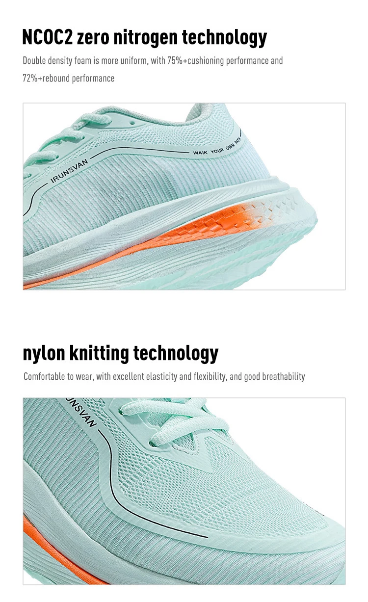 IRUNSVAN Sportschuhe mit Nylon-Carbonplatte, hervorragender Atmungsaktivität, Dämpfung und Rückfederung, Marathon-Trainingsschuhe, Unisex, 121 – Detail 20