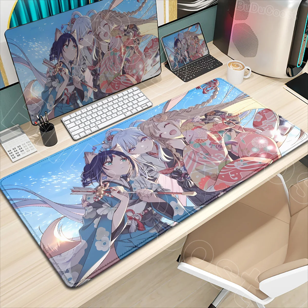 HD Printed Anime Mouse Pad Cute Cosmic Princess Kaguya Iroha Sakayori Yachiyo Runami Non-Slip Keyboard Mat for Geeks And Gamers