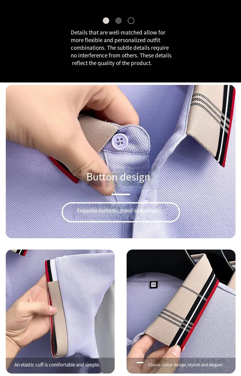 Neues Sommer-Herren-Poloshirt mit Kurzen Ärmeln, Kragen und Knöpfen, Luxuriöse Buchstaben-Stickerei, Lässiger Vielseitiger Jugendlicher Preppy-Stil Herrenbekleidung – Detail 2