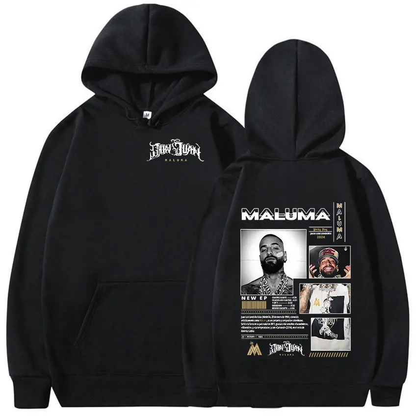 Rapper MALUMA 2024 Album Print Hoodie Men's Hip Hop Fashion Oversized Sweatshirt Y2k Man Loose Gothic Pullover Hooded Streetwear