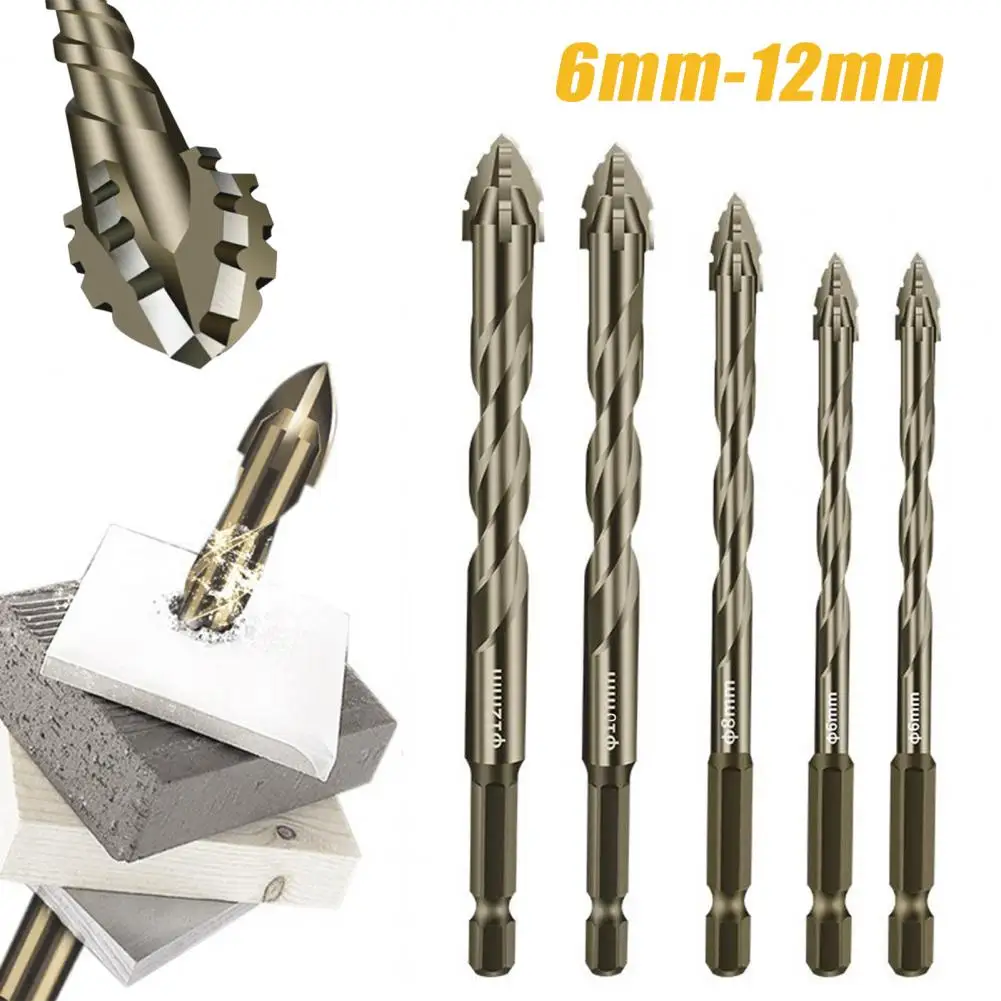 Smooth Thread Cutting Bits High Hardness Four-edged Serrated Eccentric Drill Bits Set for Multifunctional Use for Precision