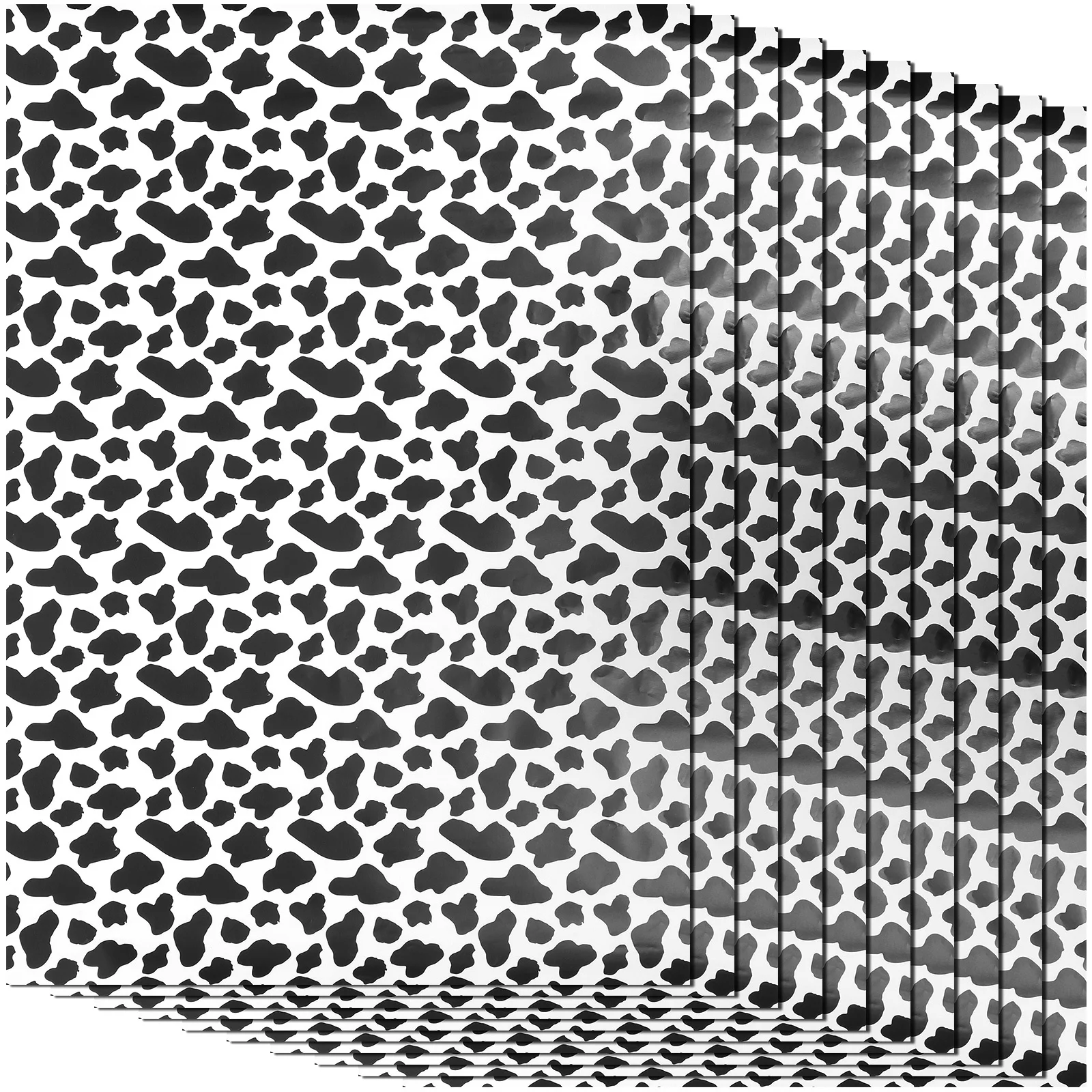 Papel de regalo con estampado de vaca, 10 hojas, decoración de caja de regalo, papel de embalaje artesanal Premium para fiesta, ramo de pastel Diy, 10 Uds.