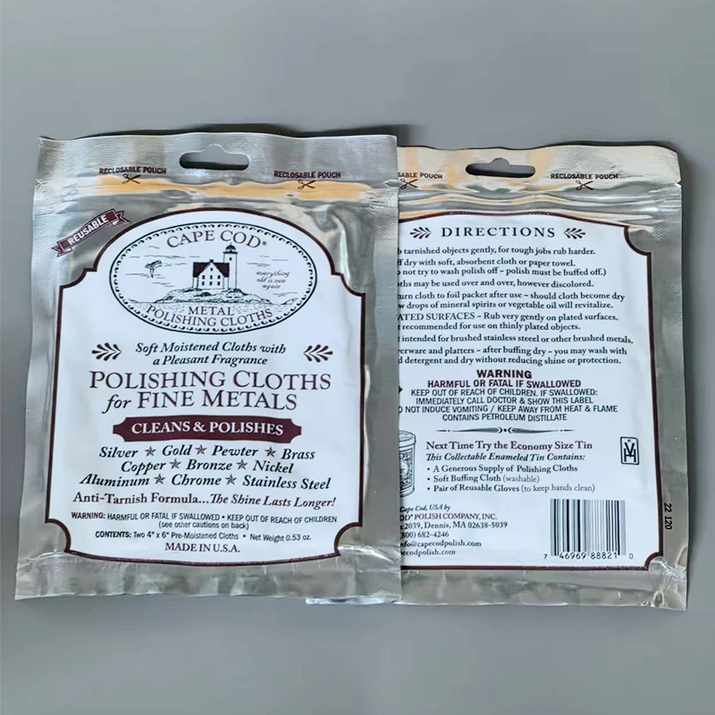 

American CAPE COD Polishing Cloth Fine Metals Twin Pack for Watch Jewelry Removing Watch Maintance Scratch Gift Set Repair Parts