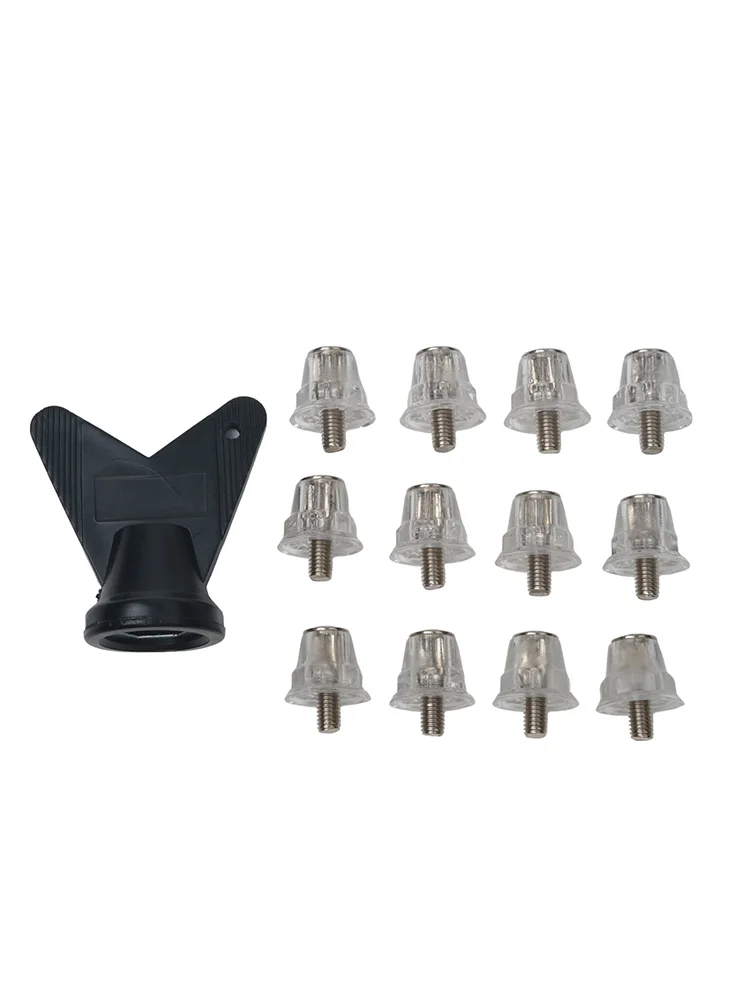 レンチ付きサッカーシューズスタッド、サッカースタッド、交換用スパイク、フットボールブーツ、レンチアクセサリー、13mm、15mm、18mm、12個