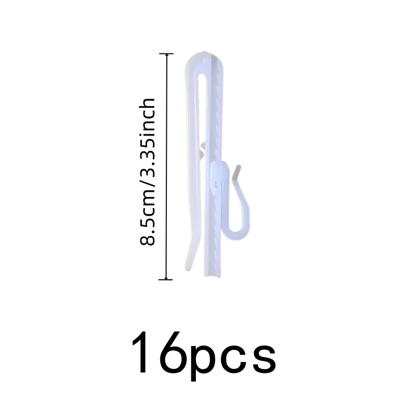 16 pcs 8.5cm Raise Lower Curtain Clips, Easy Install Simple Setup and Strong Load Support, ideal for Blinds Installation