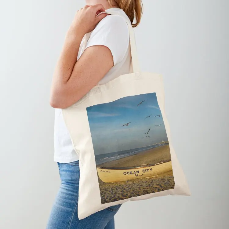 Early Morning Ocean City, NJ Tote Bag Candy bags supermarket folding bag custom fabric bag shopping bags foldable