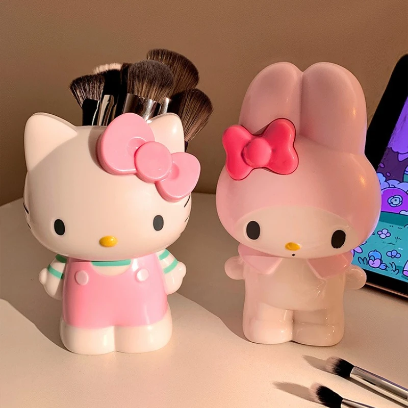 

Fashion Creative Cute Kitty Cat Makeup Brush Storage Tube Desktop Cosmetics Lipstick Storage Box Rack Melody Pen Bucket