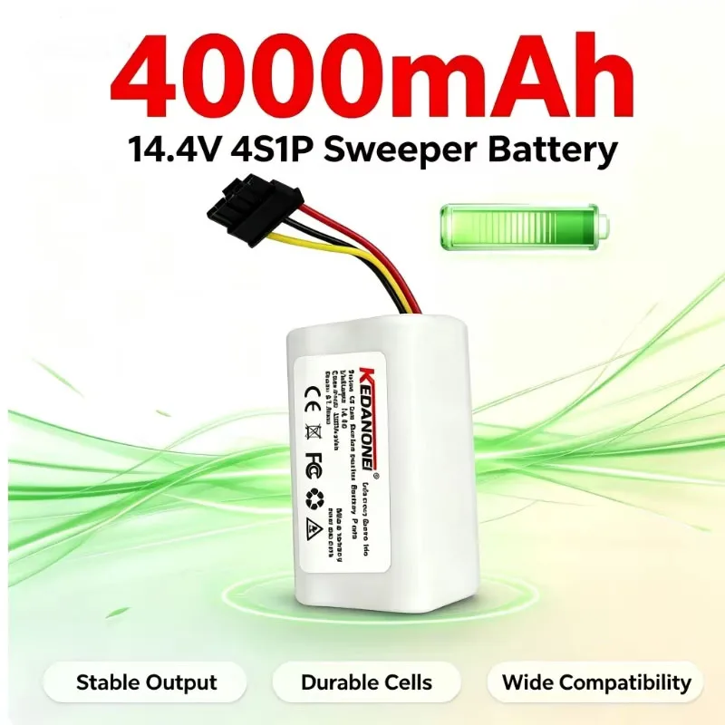 3500mAh/14.4V Replacement Battery for Xiaomi Mop 2 Lite, MJSTL, BHR5217EU, Roomba Y0110/Y011040，Eufy L50/L60 SES vacuum cleaner