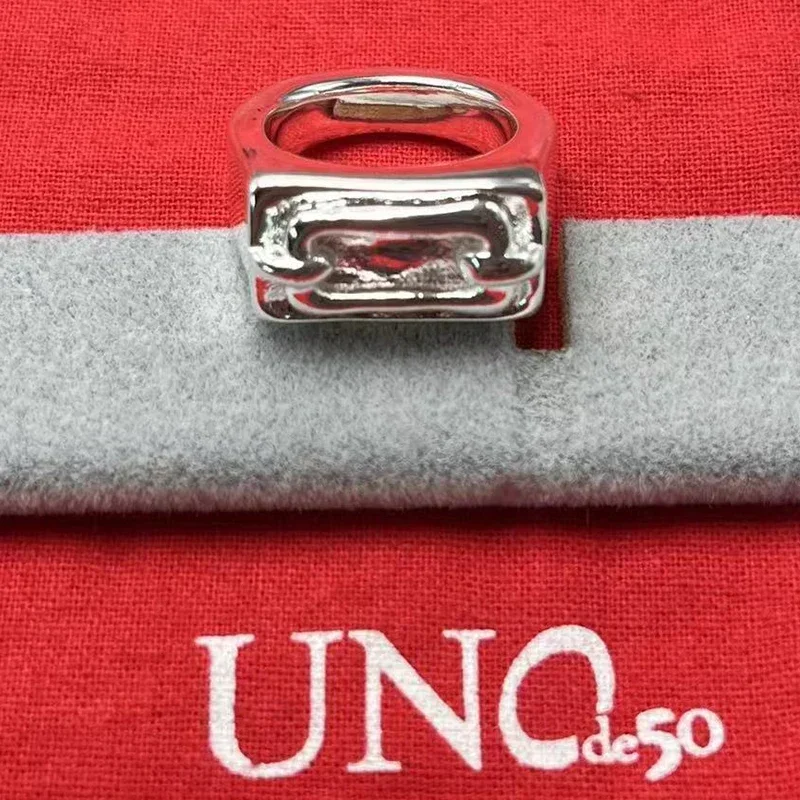 

UNOde50 2023, новинка, хит продаж в Европе и Америке, модное кольцо высокого качества, женское романтическое ювелирное изделие, подарочная сумка