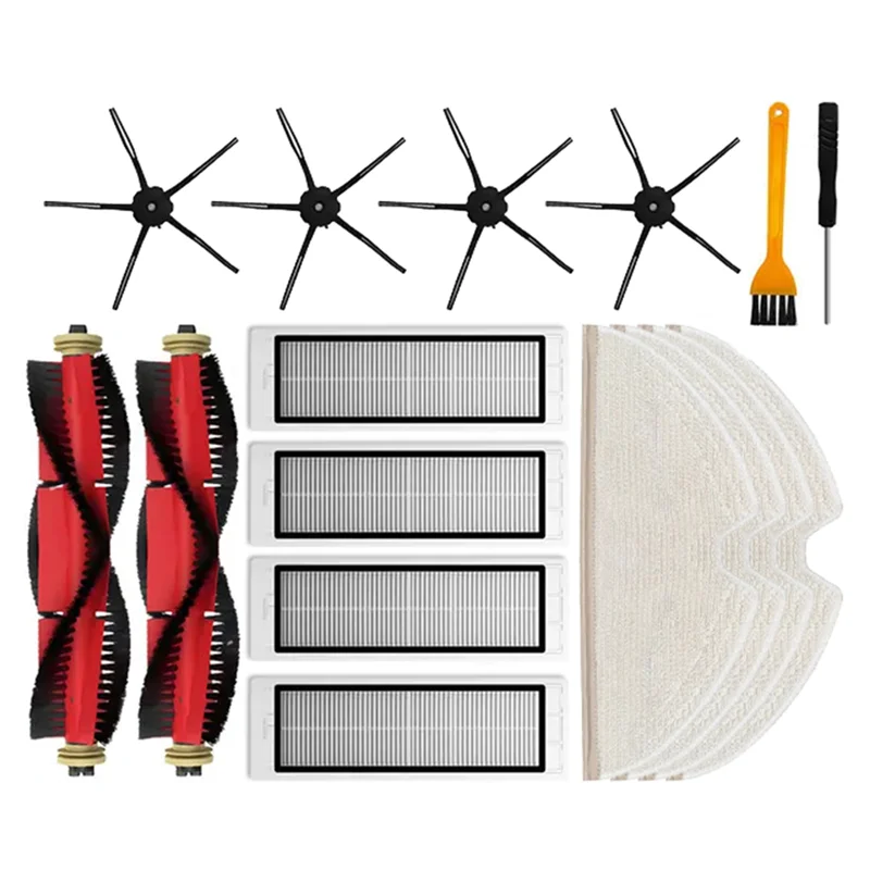 

Запасные части ABXH для роботов-пылесосов Xiaomi Roborock S5 Max, S50, S55, S5, S6, S6 MaxV, S6 Pure, E4, E5: основная и боковые щетки, фильтры, насадки для влажной уборки