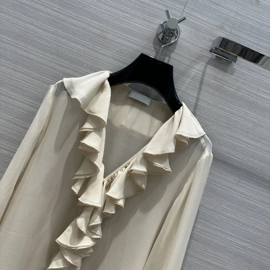 Vintage French Elegant Silk Shirt