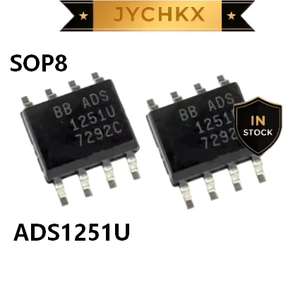 1-5PCS ADS1251U SOP-8 24-bit Delta-Sigma ADC 20kSPS Low Power Analog to Digital Converter