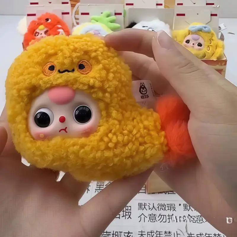 

Новинка на складе, официальная серия BabyThree Big Bite, слепая коробка, милые фритные креветки, энергичная кукла-перец, кавайная сумка, кулон, подарок-сюрприз