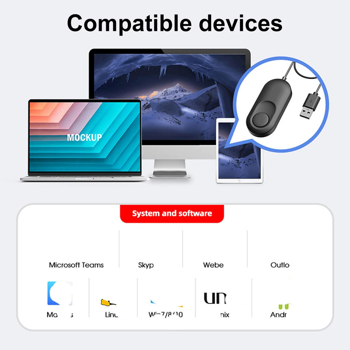 محرك Anmone Mouse Jiggler مع مفتاح تشغيل/إيقاف ومنفذ USB، بدون سائق ولا حاجة إلى برنامج، يحاكي حركة الماوس