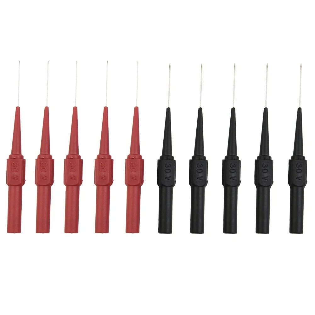 Two Color Probe Test Probe Soft Handles Anti Breakage Copper Needles Manipulating Stainless Steel 10pcs Suitable