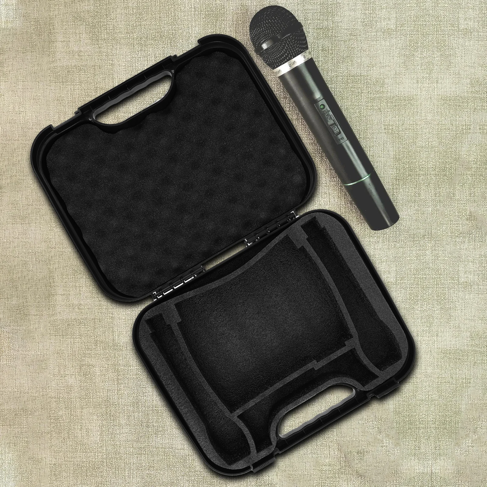 Portable Microphone Hard Carrying Case for Condenser Mic Audio Accessories Shockproof Storage Box for Recording Environment