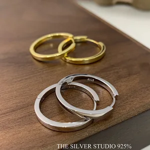 925 kreisförmiges Silber Silber Ehares für Frauen, echtes Silber, Eark, Initial, Mode, Neue, heißer Verkauf 10 Hauptverkaufs -Ohrring -Buchstaben B - №7