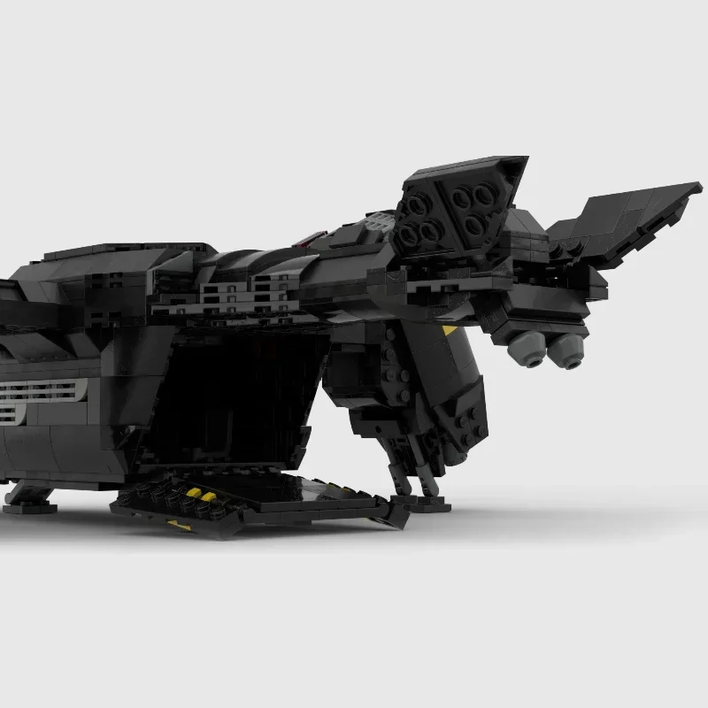 for democracy Sci-fi invasion Co-op shooter game pelican shuttle brick game fans moc blocks transporter gunship spaceship bricks