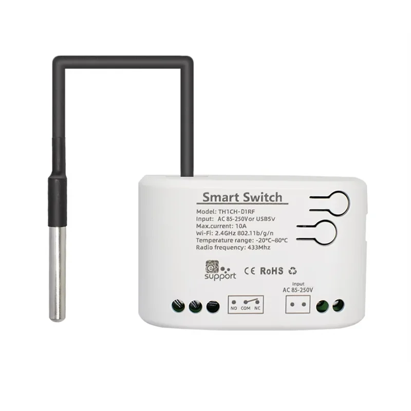 Y42A-Smart Wifi Temperature Humidity Switch Passive Dry Contact Relay Thermostat Monitor Temperature Sensor A