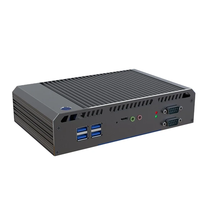 

Fanless Compact 2 Lan i3 5005U i5 5300U 4K TPM X86 RS232/RS485 GPIO 9-36V barebone system Industrial mini pc for Kiosk