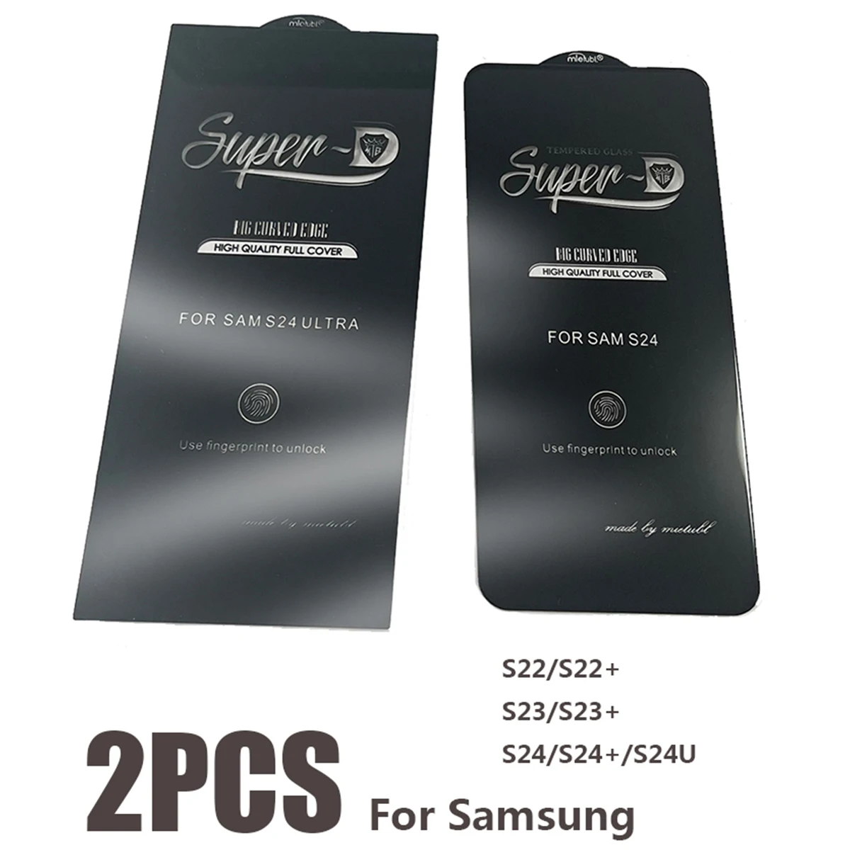 

2pcs 9H 2.5D Full Glue Cover Tempered Glass For Samsung Galaxy S24 S23 S22 S24+ S23+ S24U Oleophobic Coating Screen Protector