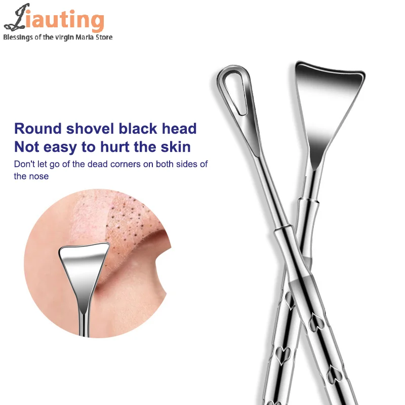 Blackhead Remover สิว Popper เครื่องมือเข็มสิวถอด Treatment Whitehead Popping Zit จมูก Face Blemish EXTRACTOR Cleanser