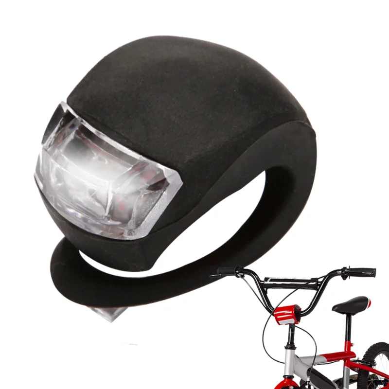 LED Silicone Bicycle Front Rear Light Set 3 Modes Waterproof MTBs Mountain Road Bike Cycling Headlight Tail Warning Lamp