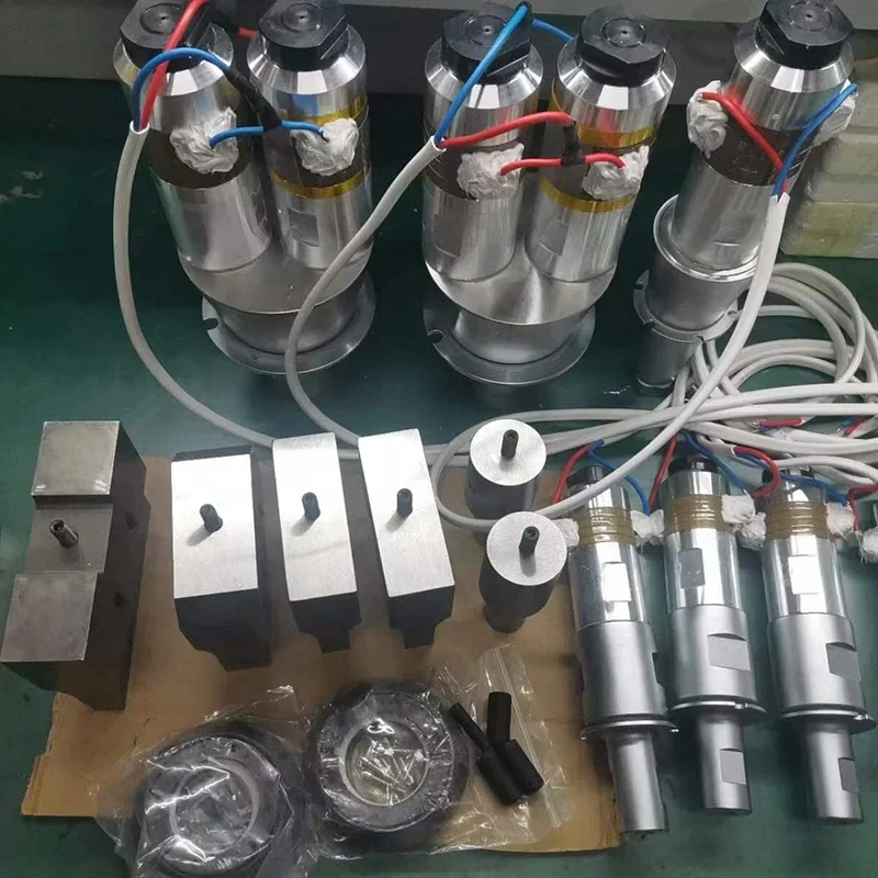 Non‑Woven Fabric Welding Spare Part, 15KHz 4200W High‑Power Double‑Head Ultrasonic Welding Transducer Converter Unit